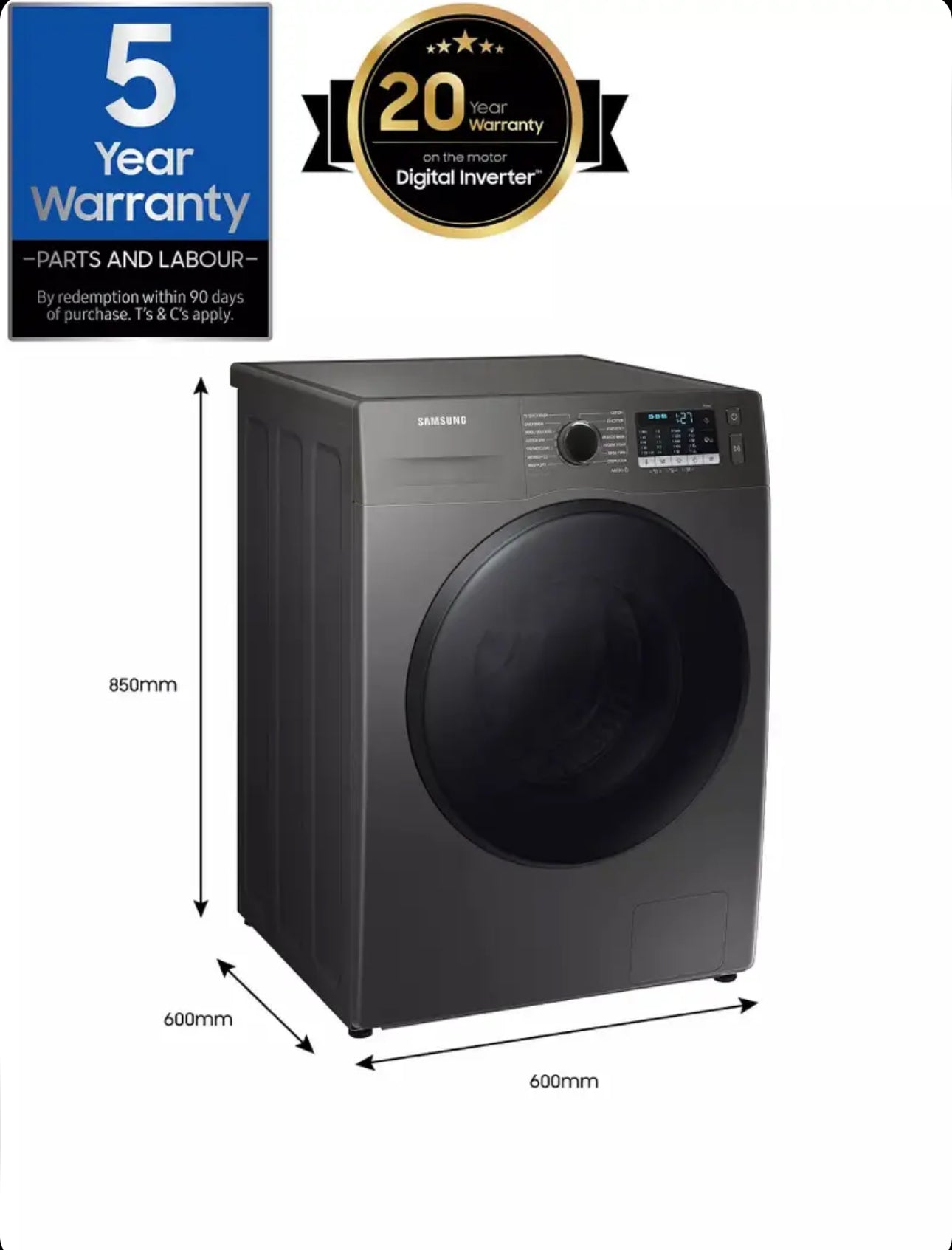 Samsung Series 5 with ecobubble 8KG/5KG Washer Dryer